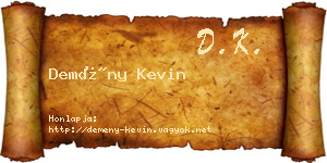 Demény Kevin névjegykártya